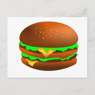 Jag gillar hamburgare vykort