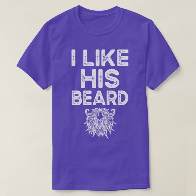 Jag gillar hans Beard 24 T Shirt (Design framsida)