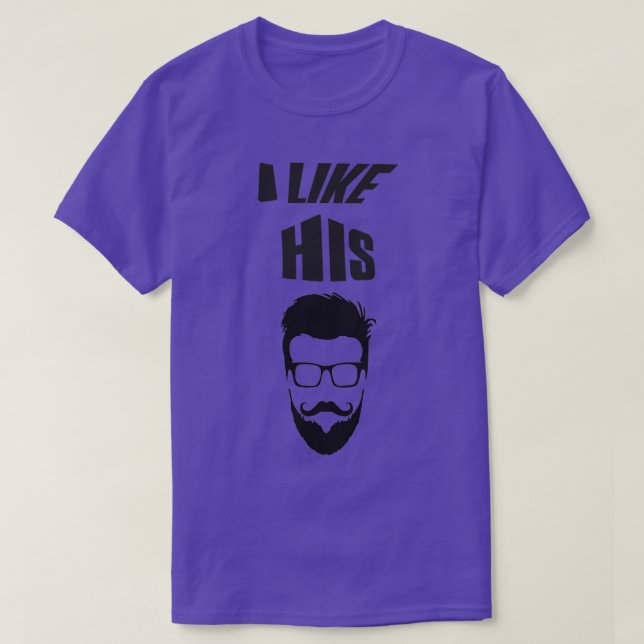 Jag gillar hans Beard 43 T Shirt (Design framsida)