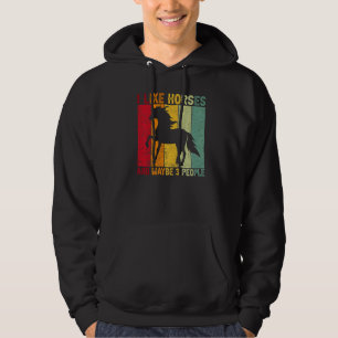 Jag gillar hästar och kanske tre hästar. hoodie