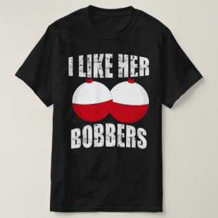 Jag gillar hennes bobber, roligt fiske t shirt