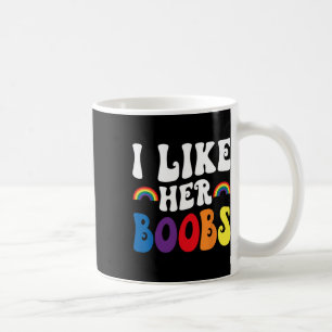 Jag gillar hennes Lesbisk Par Lgbtq Funny Valentin Kaffemugg
