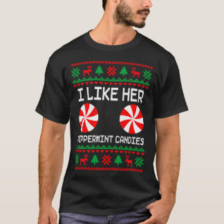 Jag gillar hennes peppermynt Candies. Ett par ugly T Shirt