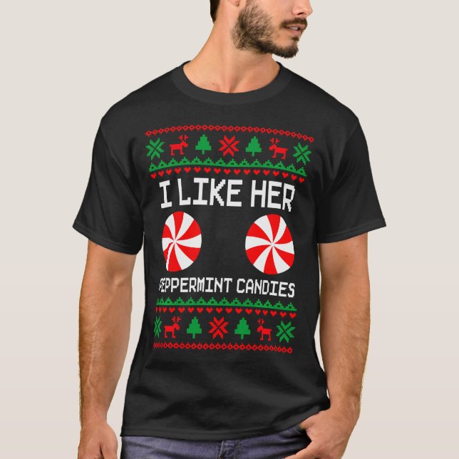 Jag gillar hennes peppermynt Candies. Ett par ugly T Shirt (Framsida)