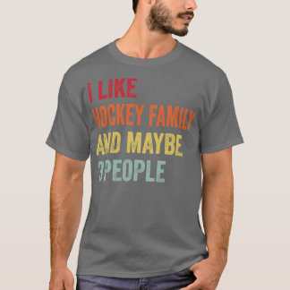 Jag gillar Hockey-familjen kanske 3 personer T Shirt