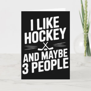 Jag Gillar Hockey Och Kanske 3 Personer Roligt Fan Kort