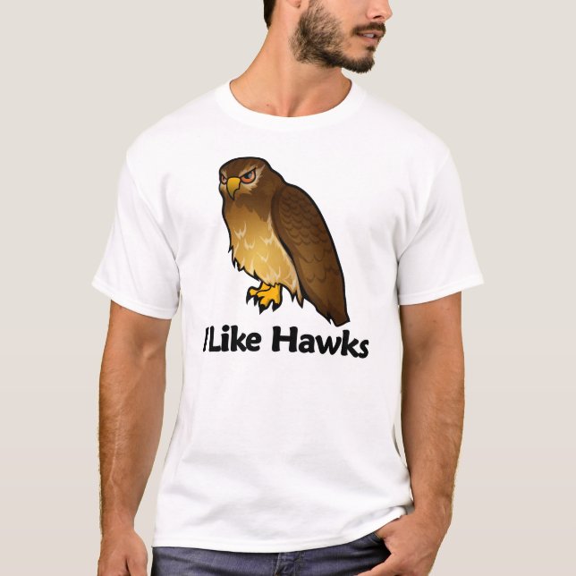 Jag gillar hökar tee shirt (Framsida)