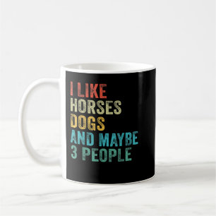 Jag gillar Horses Hundar och kanske 3 People Horse Kaffemugg