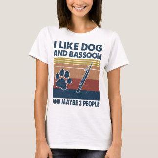 Jag gillar Hund och BasSnart och kanske 3 människo T Shirt