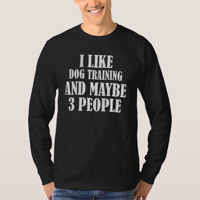Jag gillar Hund och kanske 3 personer T Shirt (Framsida)