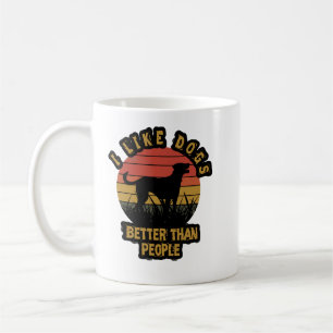 Jag gillar hundar mer än människor kaffemugg