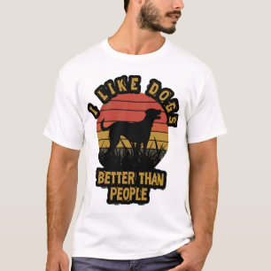 Jag gillar hundar mer än människor t shirt