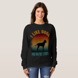 Jag gillar hundar och kanske 3 personer t shirt