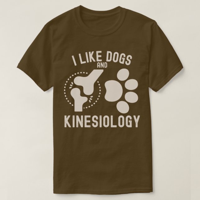 Jag gillar hundar och kinesiologi t shirt (Design framsida)
