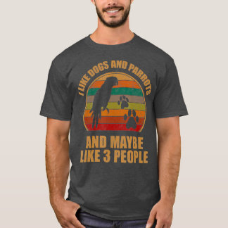 Jag gillar Hundar och morötter och kanske 3 person T Shirt