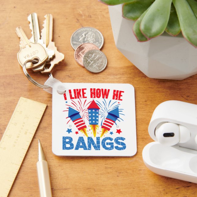 Jag gillar hur han bangar en par matchande familje nyckelring (Skrivbord)