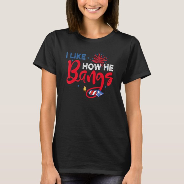Jag gillar hur han bangar hur hon exploderar.. t shirt (Framsida)