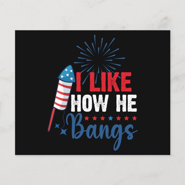 Jag gillar hur han Bangs Patriotic 4:e gången Flygblad (Framsidan)