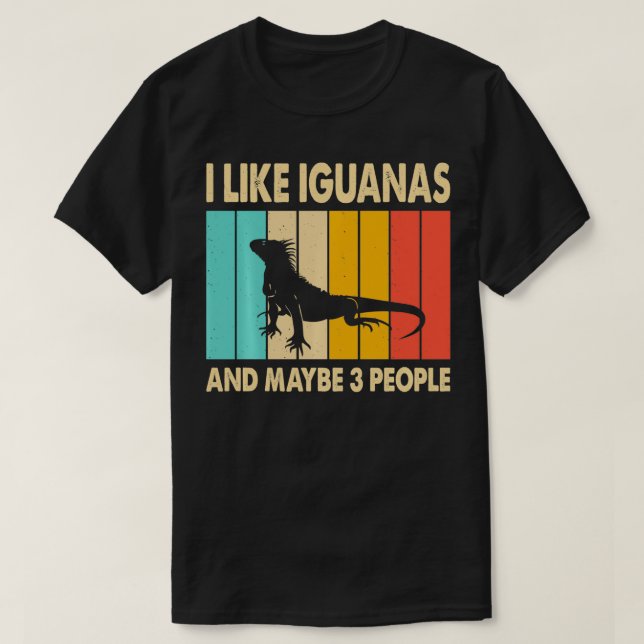 Jag gillar Iguanas och kanske 3 personer Iguana Li T Shirt (Design framsida)