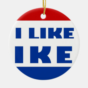 Jag gillar Ike Julgransprydnad Keramik
