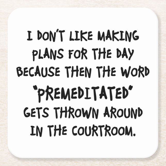 Jag gillar inte danande planerar underlägg papper kvadrat (Framsidan)