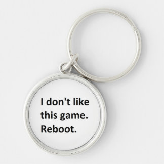 Jag gillar inte denna keychain rund silverfärgad nyckelring