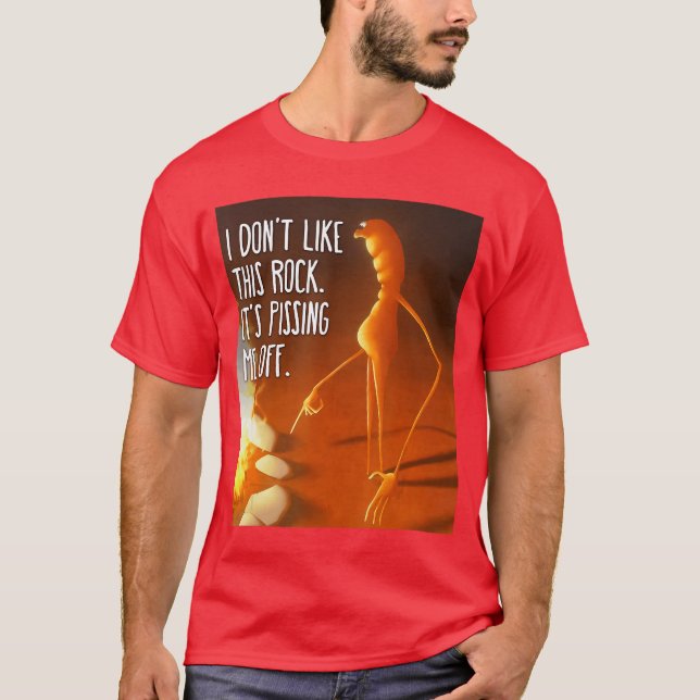 Jag gillar inte denna sten Marcus The Worm T Shirt (Framsida)