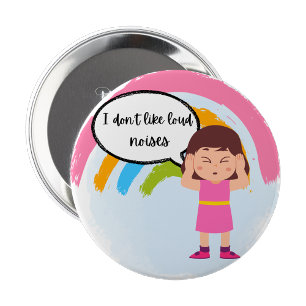 Jag gillar inte högt ljud pin badge knapp