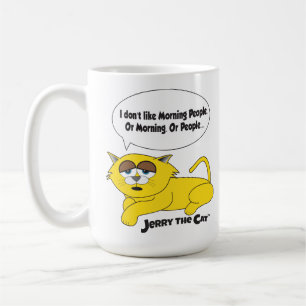 "Jag gillar inte morgonfolk" Jerry Cat Mugg