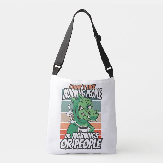 Jag gillar inte morgonmänniskor eller morgnar elle axelväska (Framsida)