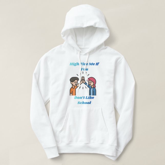 Jag gillar inte skoltröja hoodie (Design framsida)