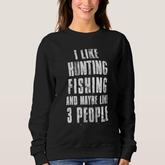 Jag gillar jakt på fiske och kanske 3 personer Bas T Shirt (Framsida)