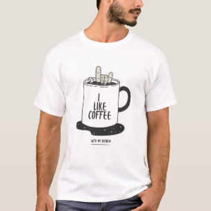 Jag gillar kaffe med min syrgas t shirt