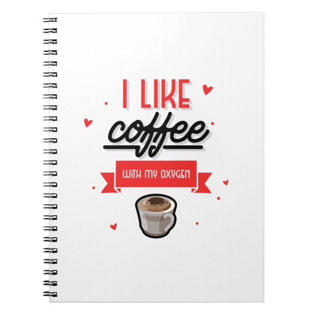 Jag Gillar Kaffe Med Mitt Syre Anteckningsbok (Framsidan)