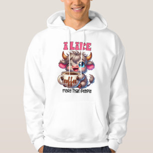 Jag gillar kaffe mer än människor  hoodie