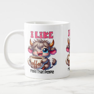 Jag gillar kaffe mer än människor jumbo mugg