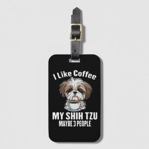 Jag Gillar Kaffe Min Shih Tzu Och Kanske 3 Persone Bagagebricka