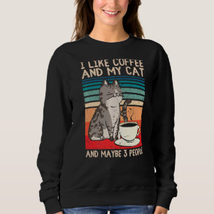 Jag gillar kaffe mitt katt och kanske 3 människor t shirt