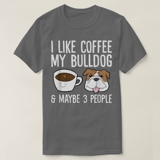 Jag gillar kaffe och kanske 3 personer t shirt (Design framsida)