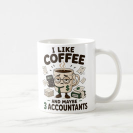 Jag Gillar Kaffe Och Kanske 3 Revisorer Rolig CPA Kaffemugg