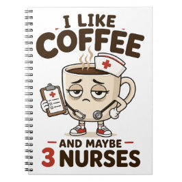 Jag gillar kaffe och kanske 3 roliga sjukskötersko anteckningsbok