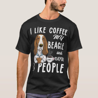 Jag gillar kaffe och kanske tre människor som beag t shirt