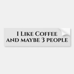 Jag gillar kaffe och kanske tre personer bildekal