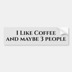 Jag gillar kaffe och kanske tre personer bildekal