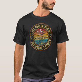 Jag gillar kaffe och min Kalifornien-Kung-snake. T Shirt