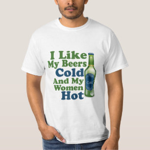 Jag gillar Kallet Öl och Hetten Mina kvinnor Tee Shirt