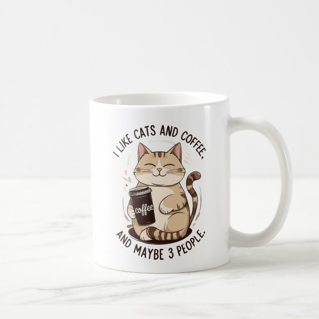 Jag gillar katt kaffe och kanske 3 personer kaffemugg (Höger)