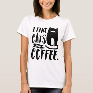 Jag gillar katter & kaffe t-shirt