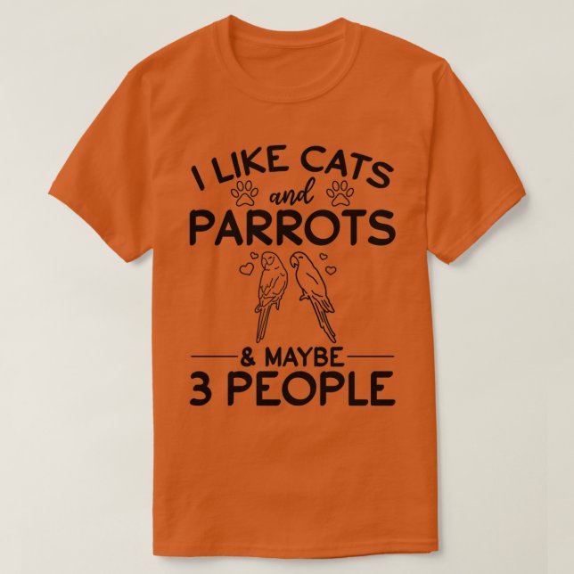 Jag gillar katter och morötter.. 3 personer i klat t shirt (Design framsida)