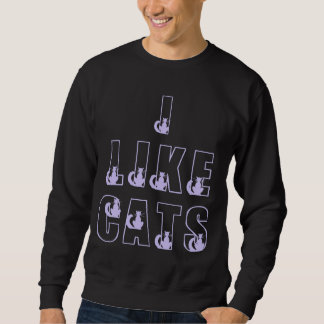 Jag gillar katter Sweater Långärmad Tröja